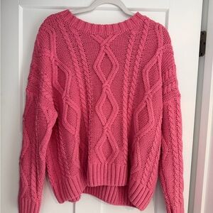 Princess Polly Pink Cable Knit Sweater